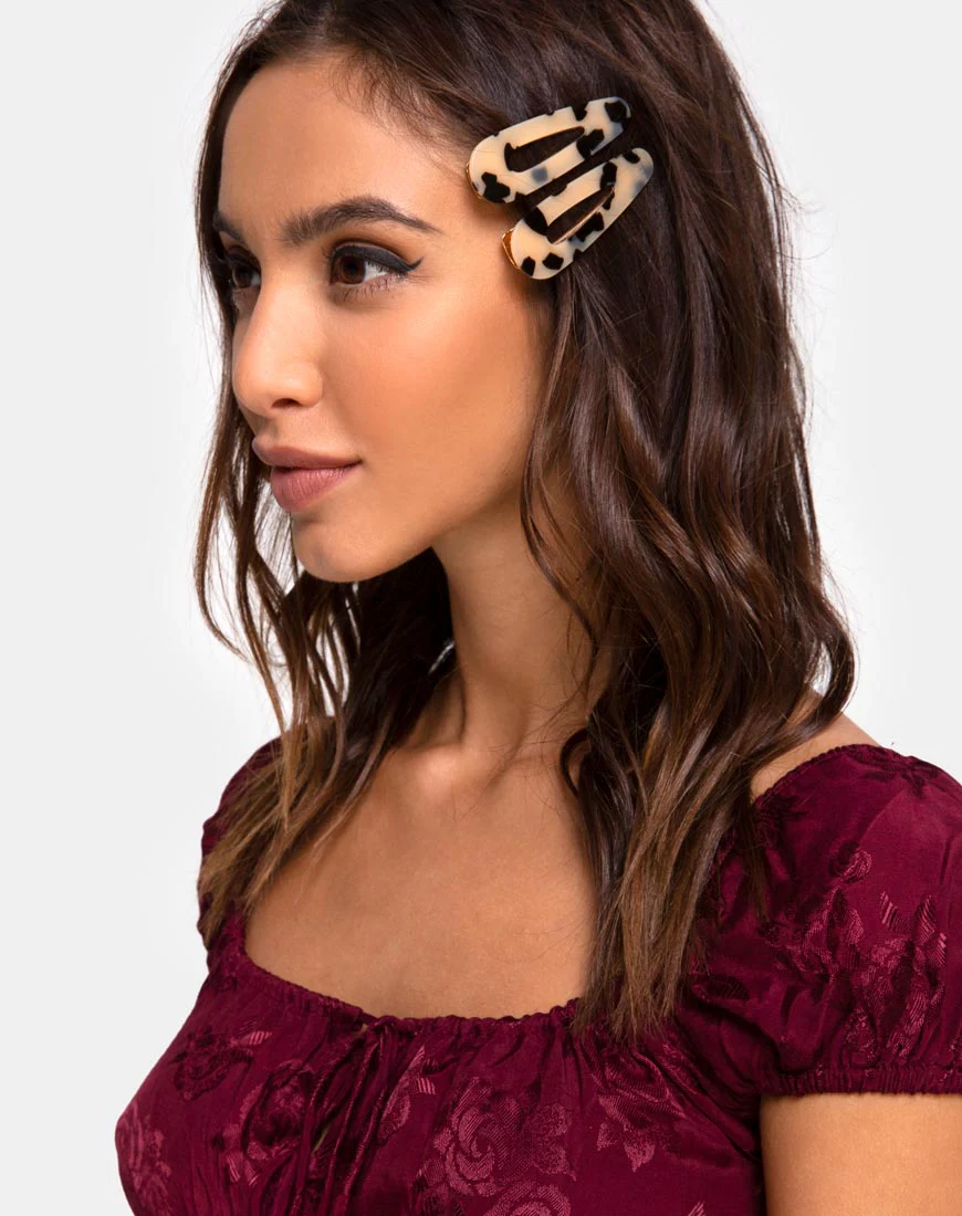 Hair Clip Set in Tortoise - Image 2