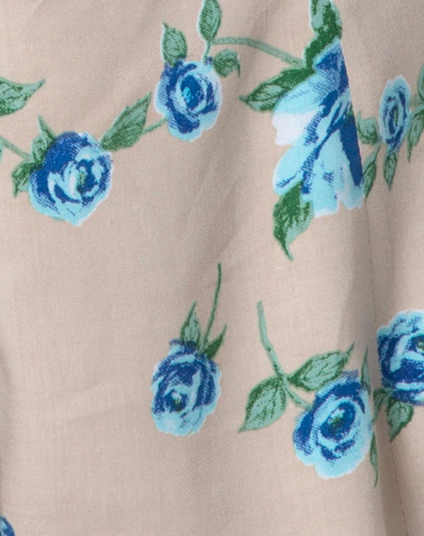 Trisemi Dress in Rose Blossom Blue - Image 5
