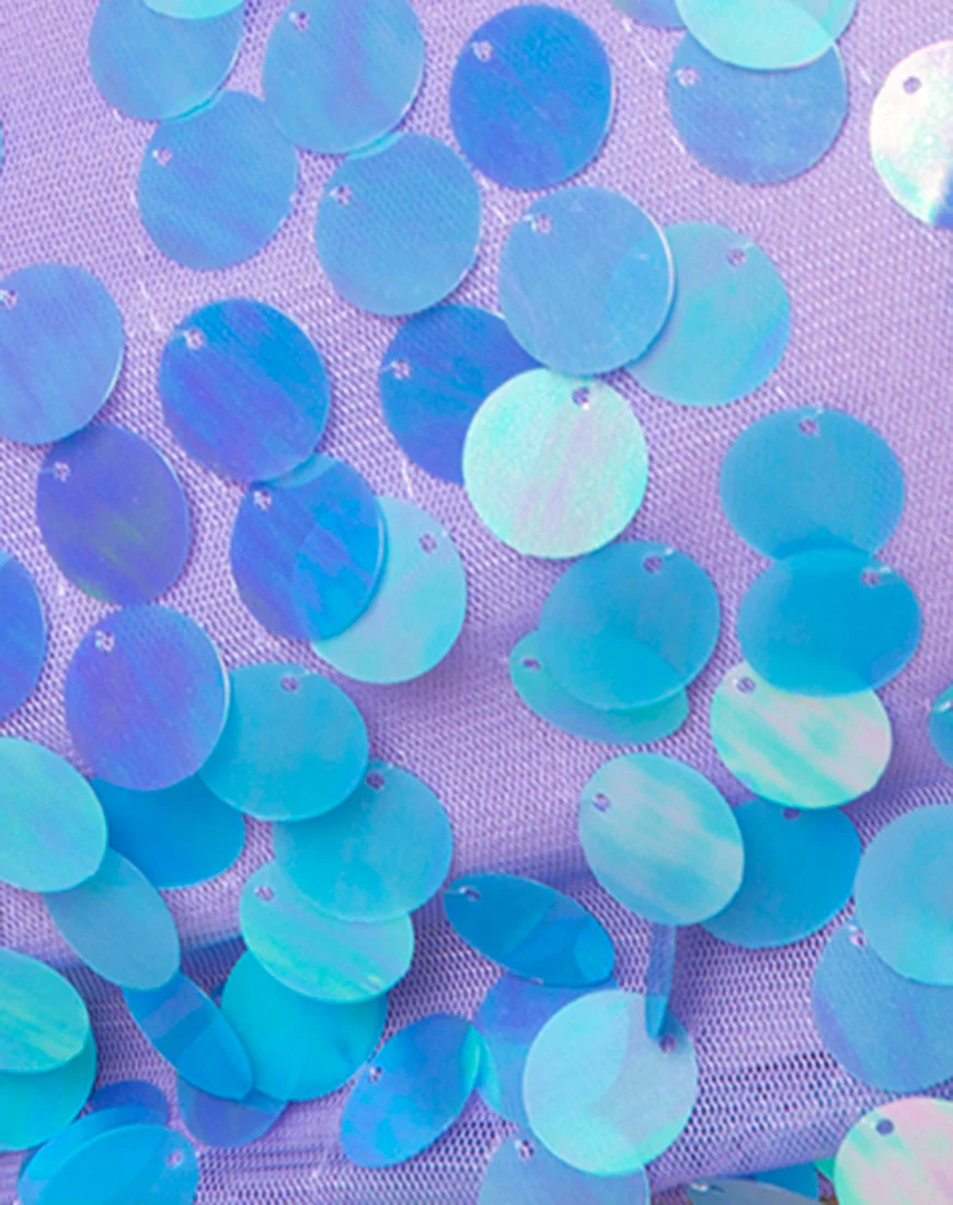 Tube Top in Mermaid Disc Sequin - Image 3