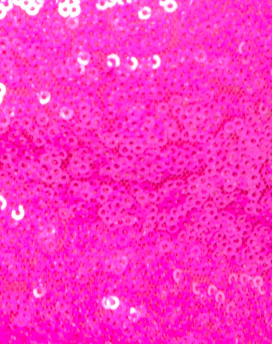Tube With Lace Top in Mini Sequin Paris Pink - Image 5