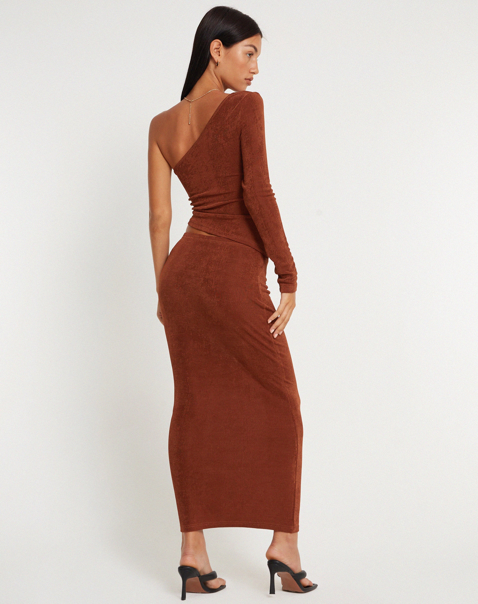 Tulus Maxi Skirt in Coffee Bean - Image 3