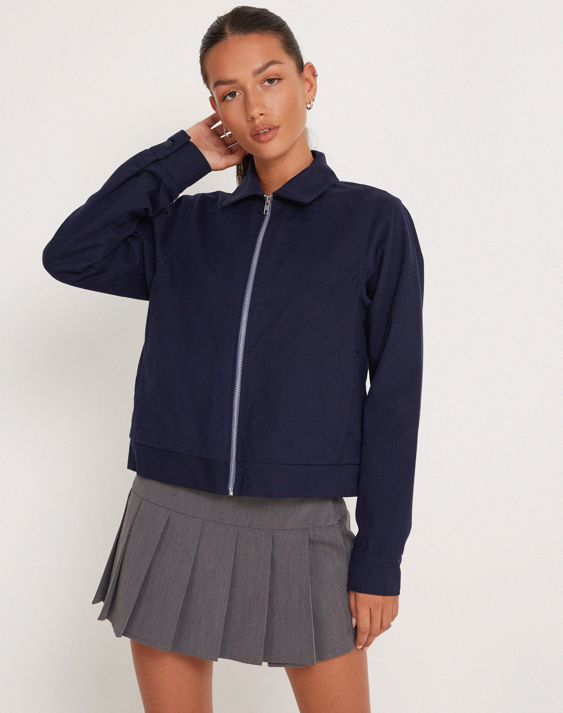 Tumbas Jacket in Navy - Image 3