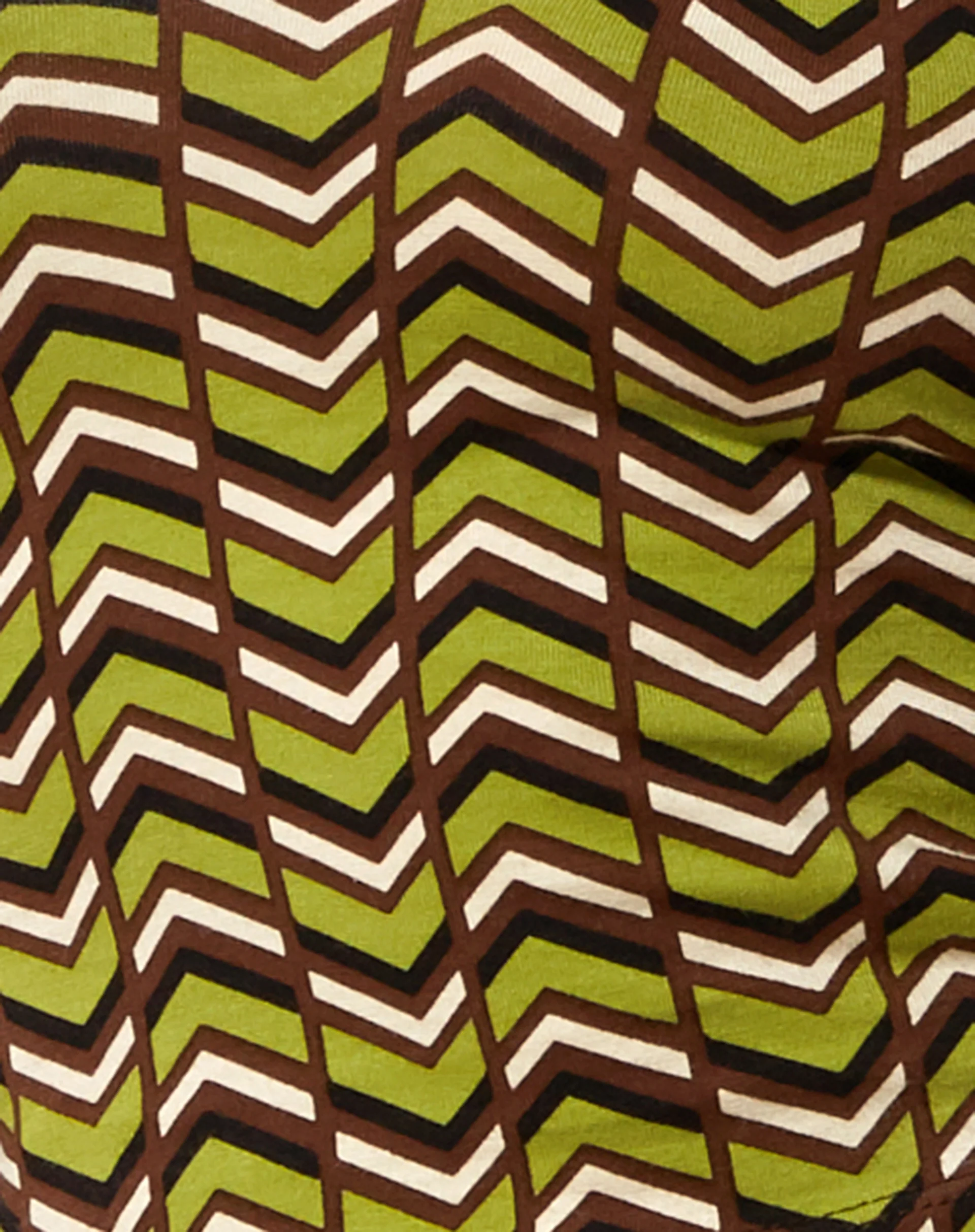 Tusha Long Sleeve Top in Chevron Green - Image 6