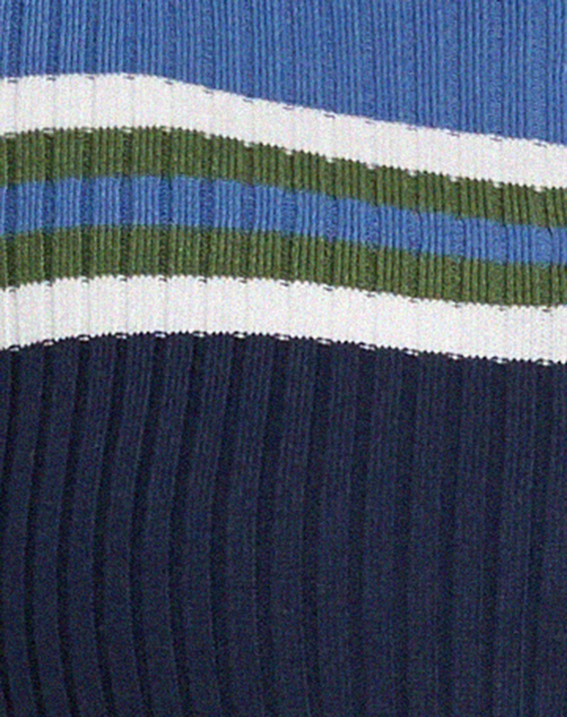 Tuzifa Cropped Knit Jumper in Navy Green and Blue - Image 8