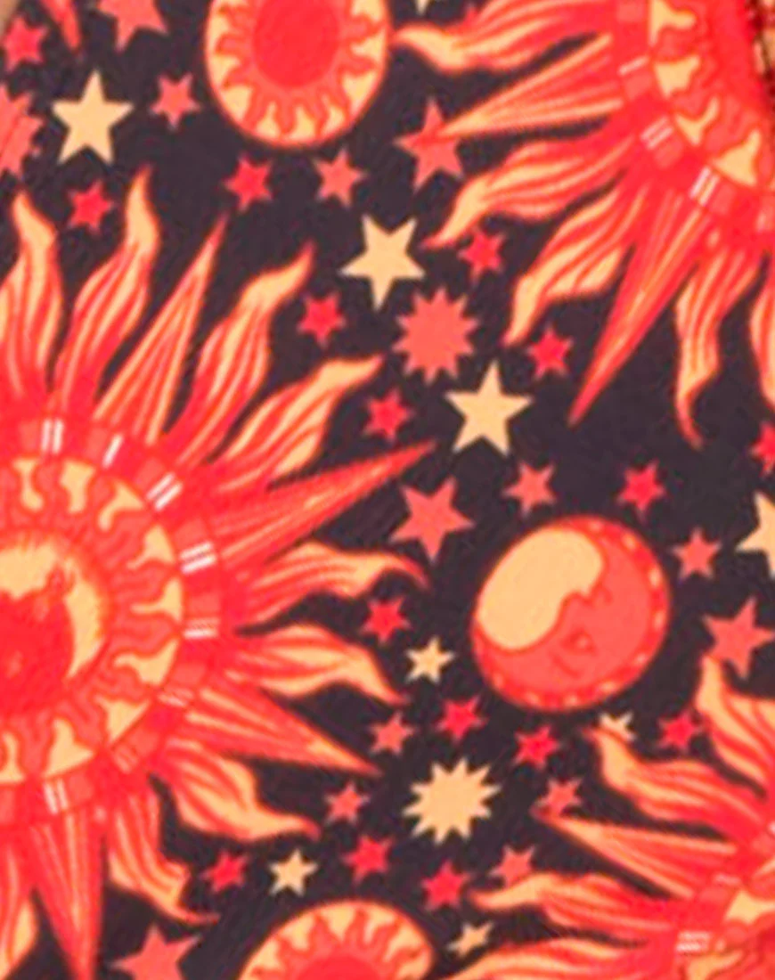 Twist Wrap Bikini Bottoms in Flaming Skies - Image 5