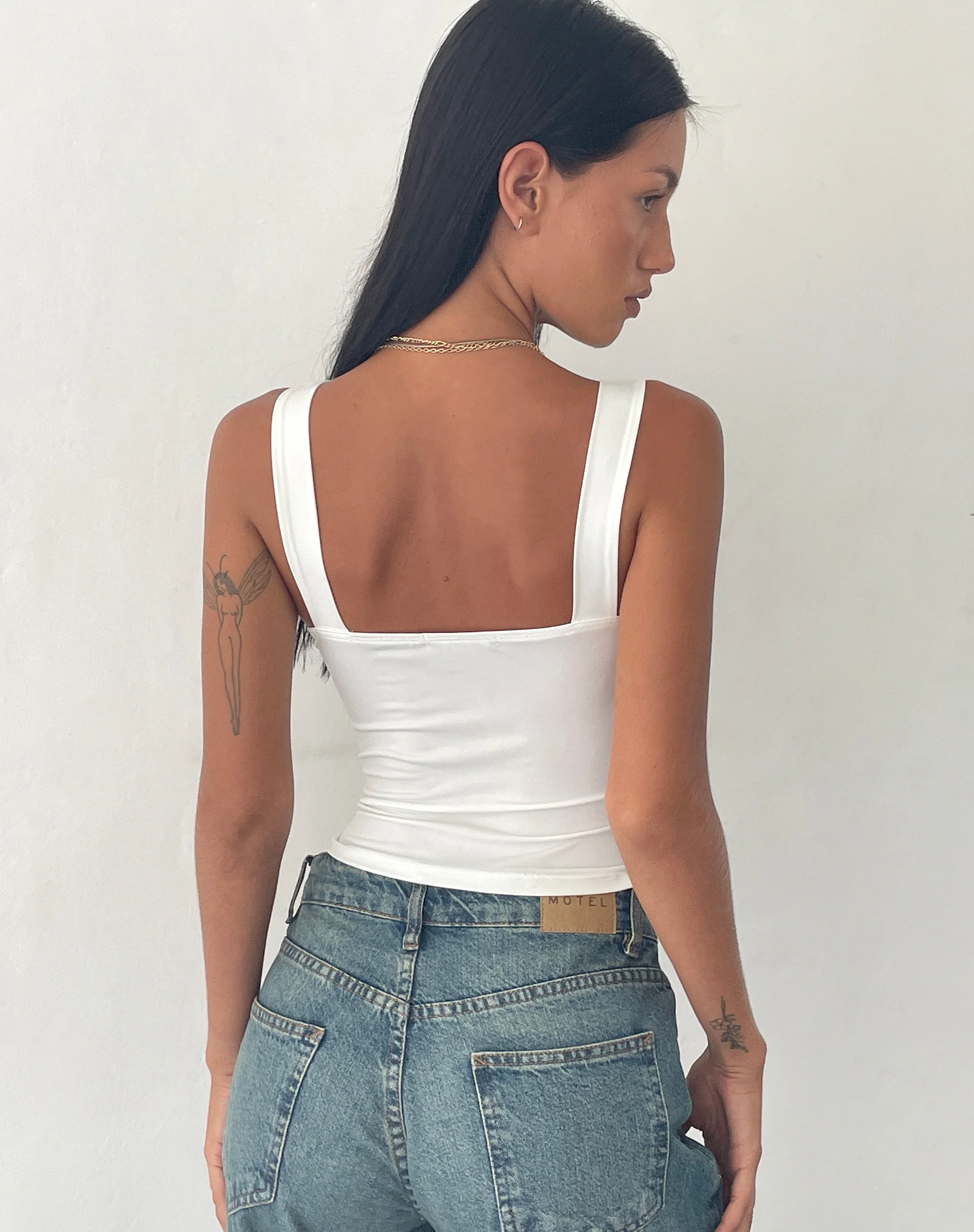 Ulani Crop Top in Ivory - Image 3