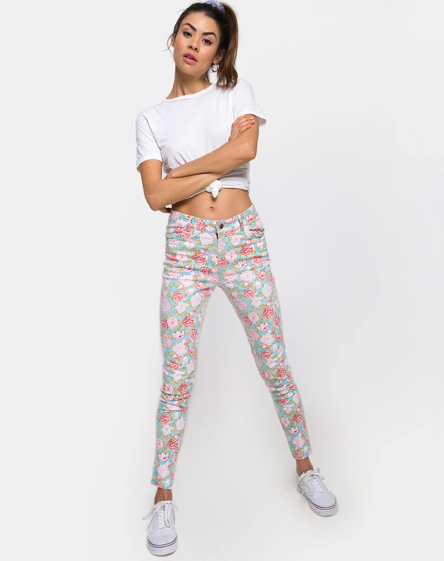 Ultimate Jean in Bloom Floral Blue Base - Image 3