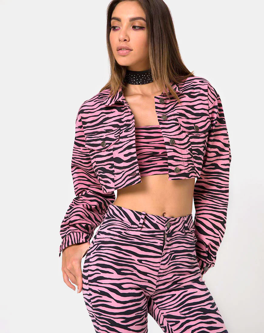 Ultimate Jean in Zip's Zebra Pink - Image 3