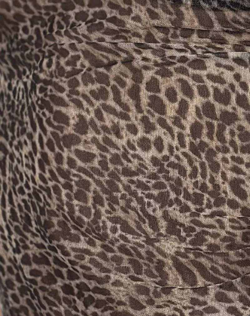 Ulyana Cami Top in Leopard Print Mesh - Image 6