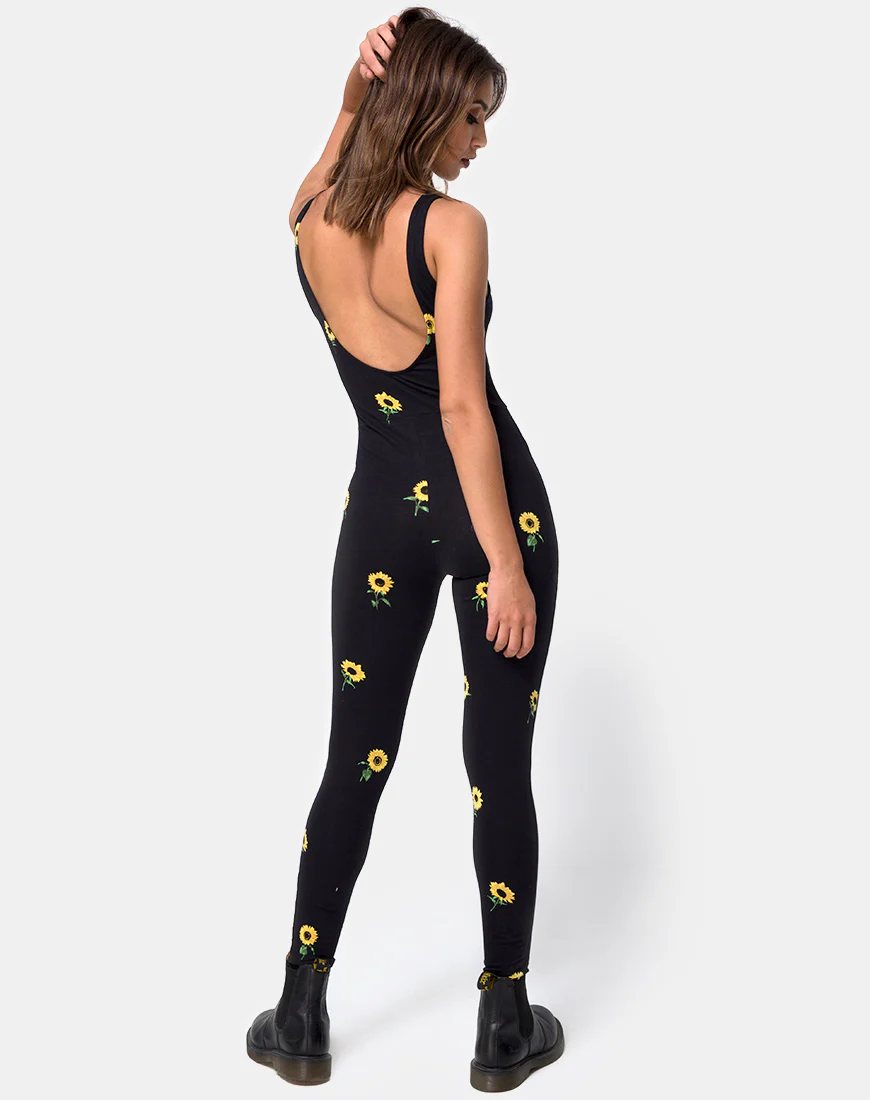 Unitard in Ditsy Sunflower - Image 2