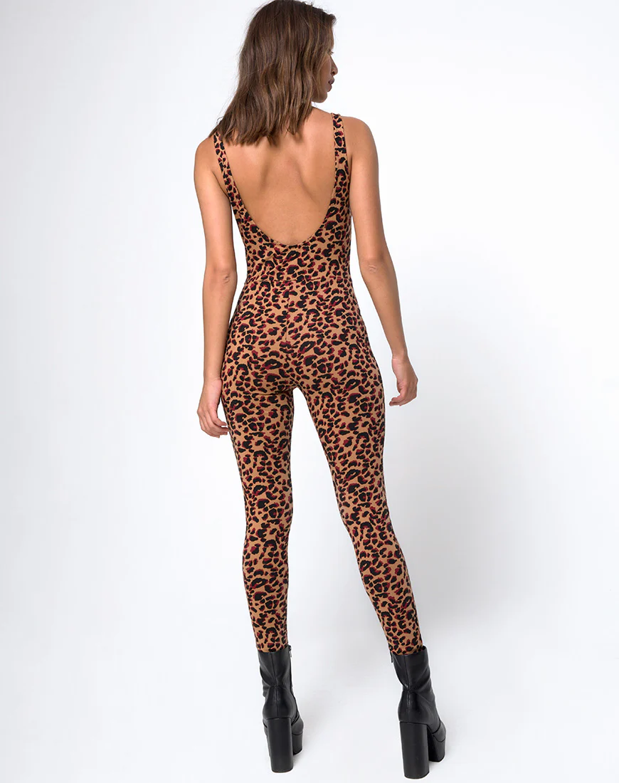 Unitard in Jungle Leopard - Image 4