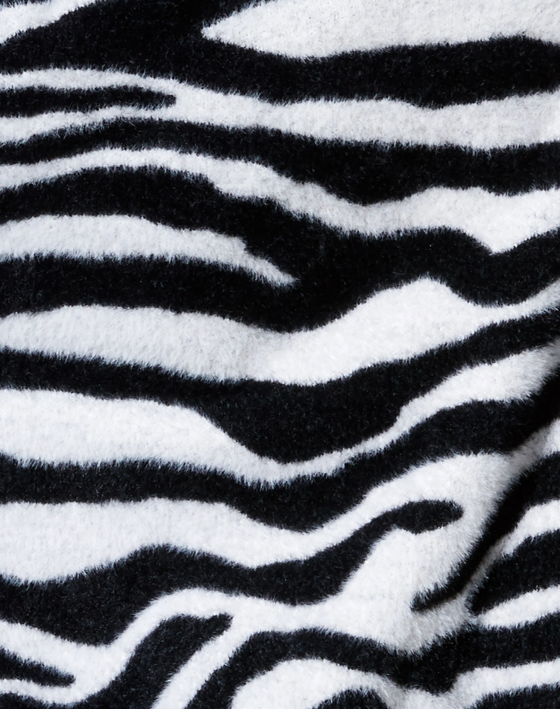 Uriela Cardigan in Knit Zebra Black and White - Image 7