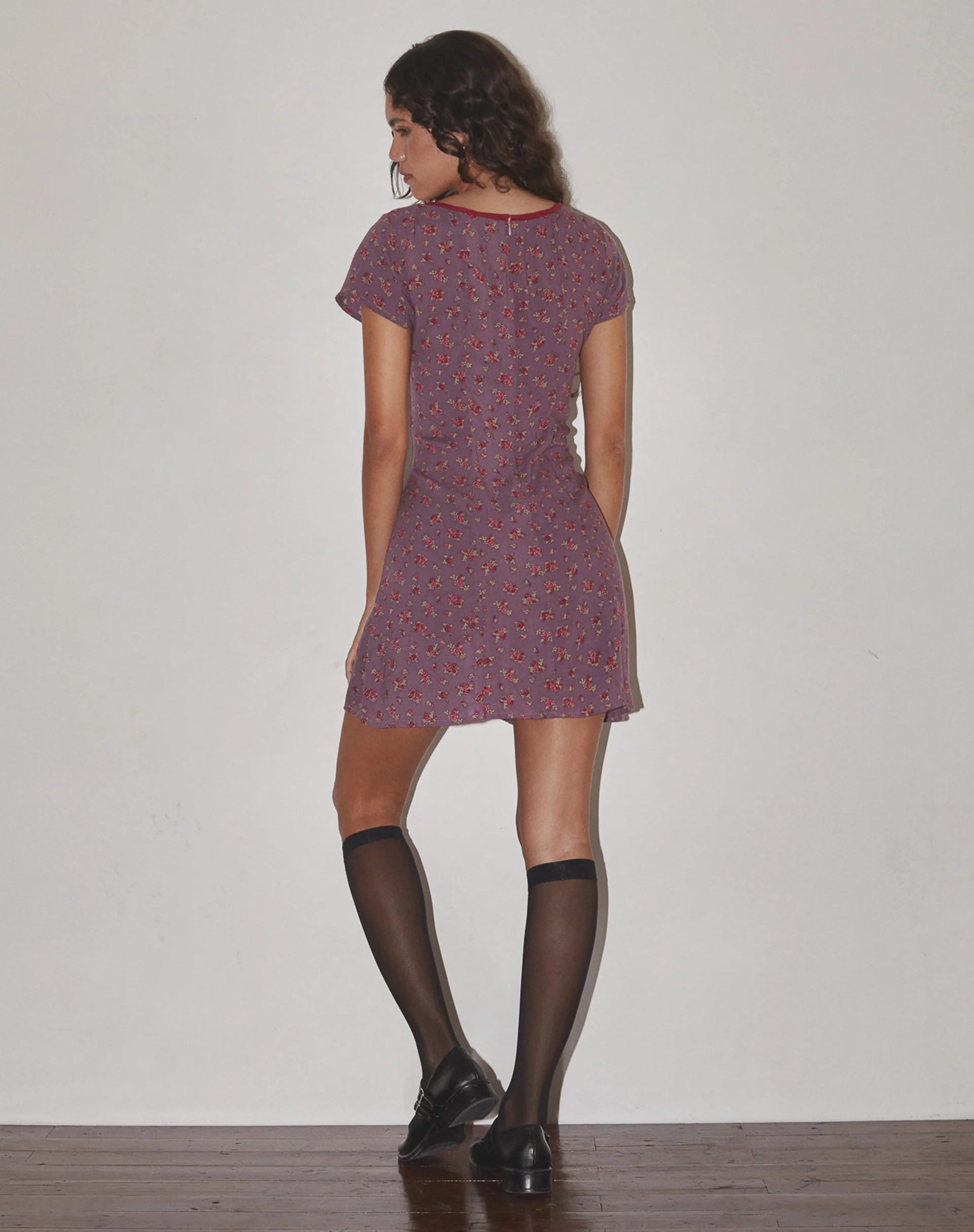 Vaiso Mini Dress in Flowing Rose Deep Purple - Image 5