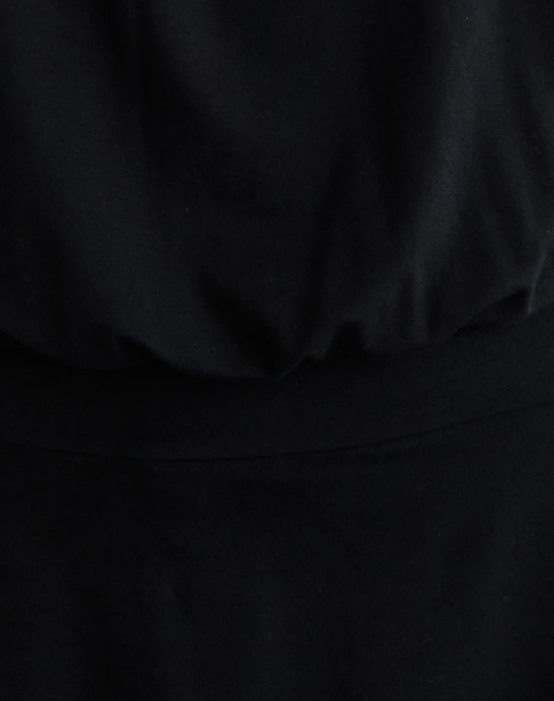 Vaklina Mini Dress in Rayon Jersey Black - Image 6