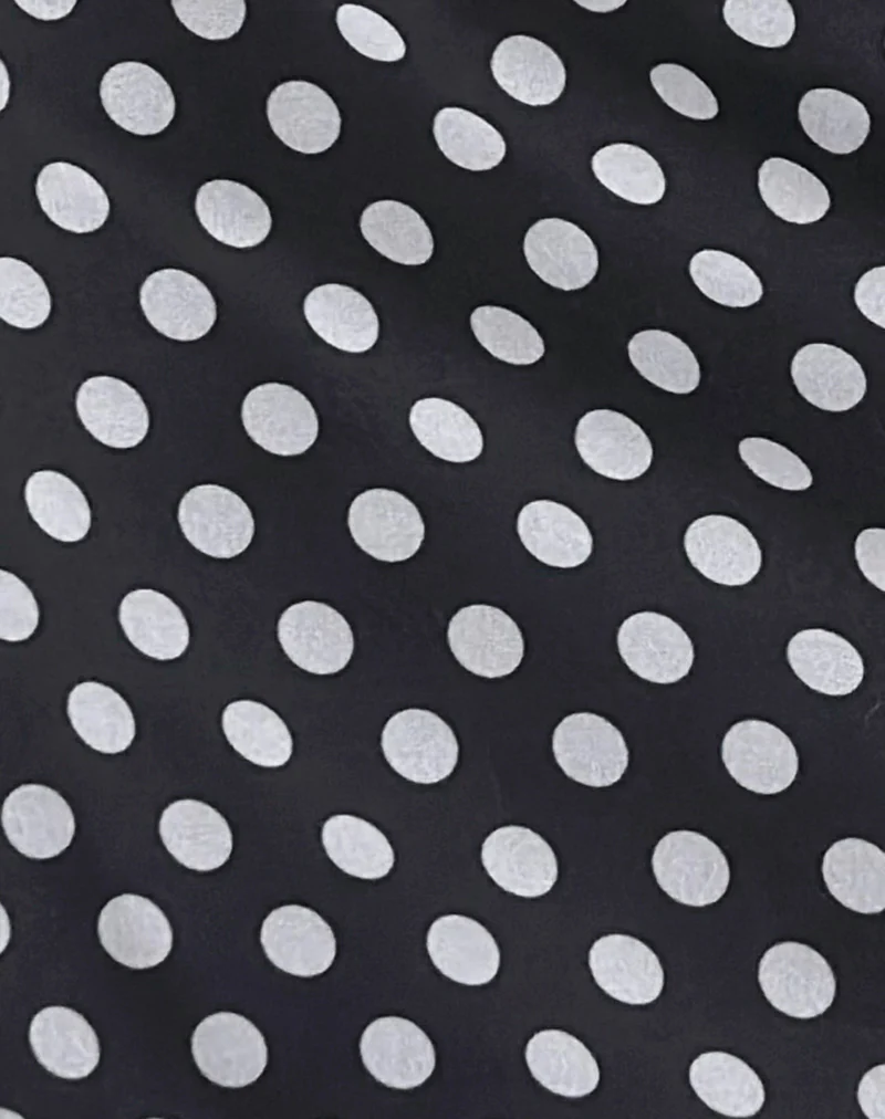 Valina Mini Dress in Basic Polka Black - Image 7