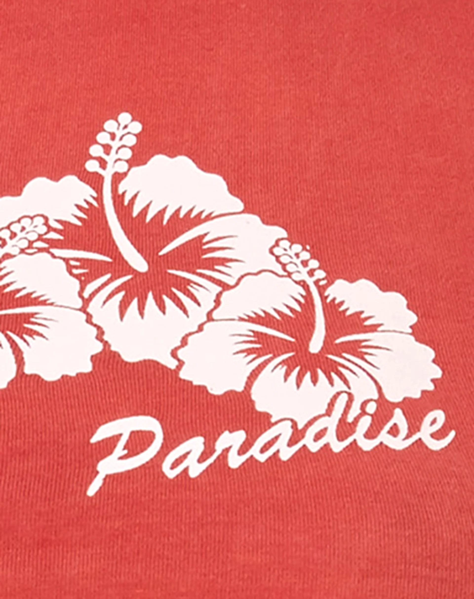 Vasque Vest Top in Lycra Red Hibiscus Paradise - Image 6