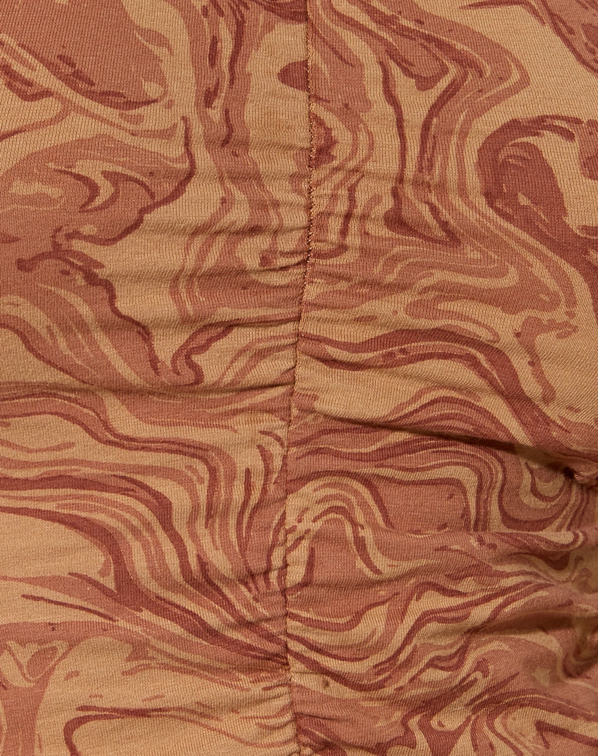 Vavo Vest Top in Fluid Marbling Brown - Image 6