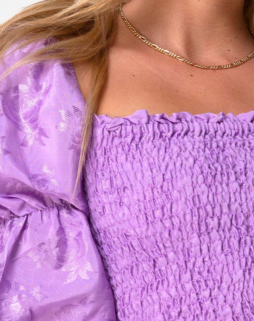 Velina Top in Satin Rose Lilac - Image 5