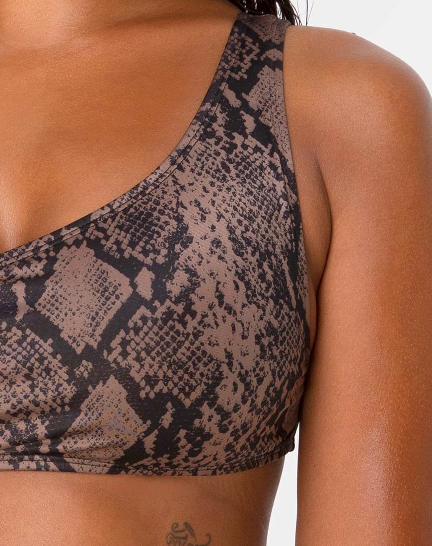Velo Swimsuit in Snake Taupe - Image 5