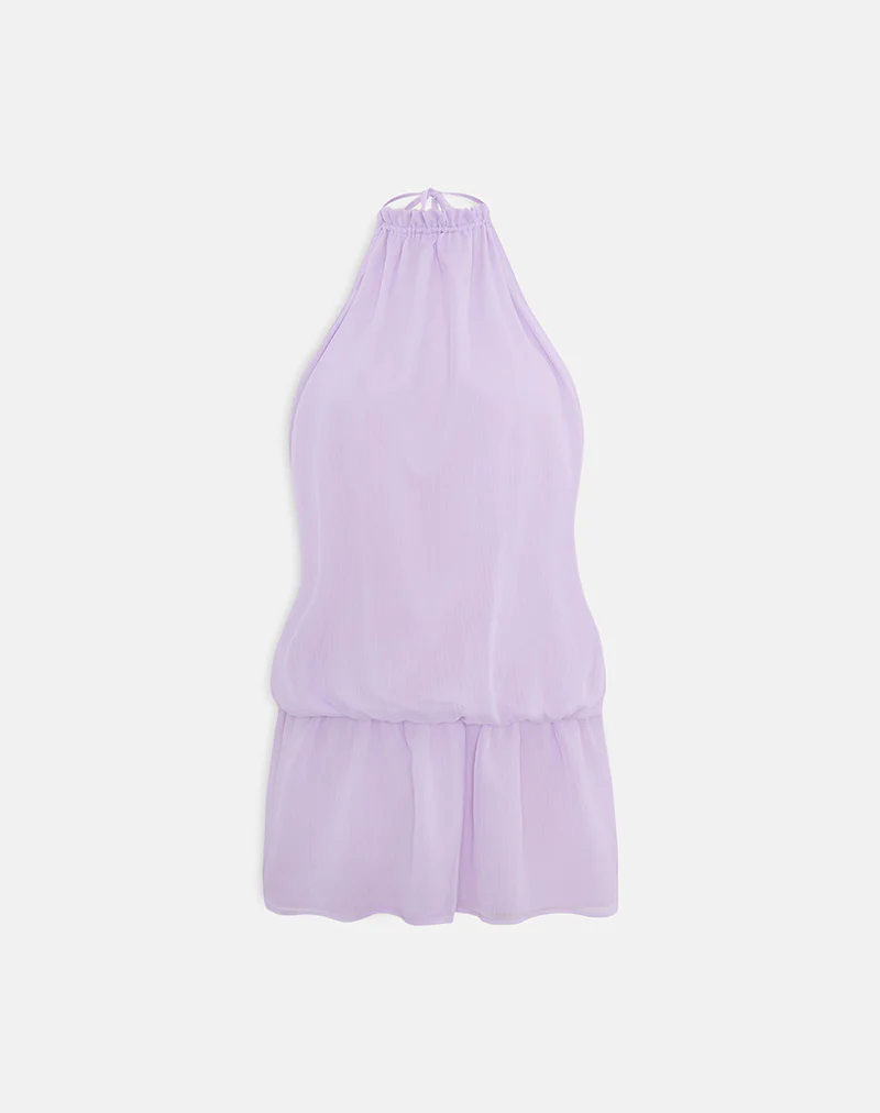 Veloria Mini Dress in Lilac - Image 4