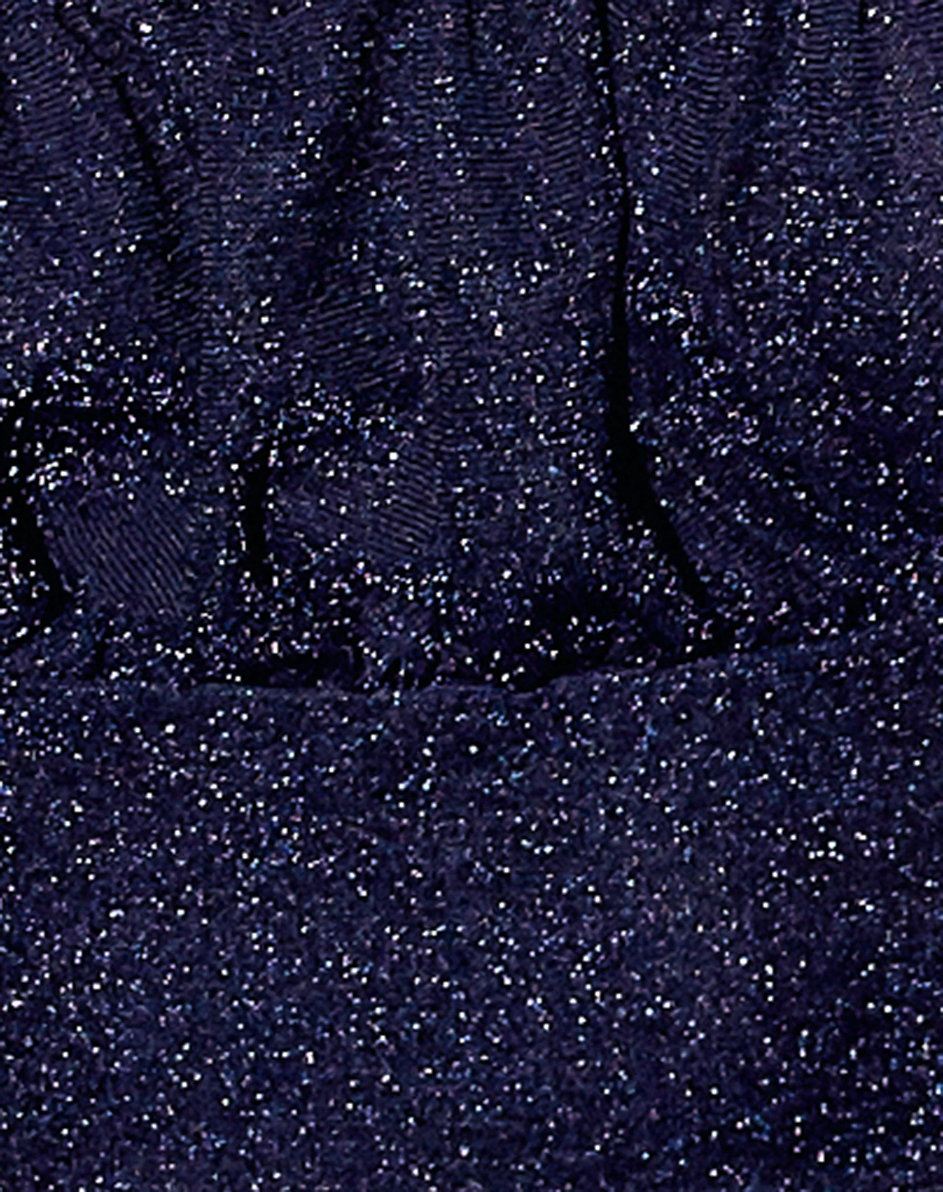 Veros Crop Top in Glitter Lurex Navy Blue - Image 5
