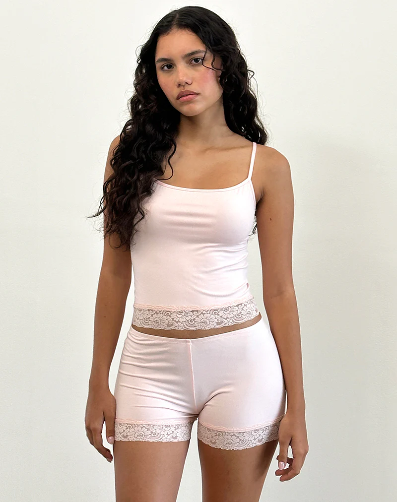 Vikha Vest Top in Soft Jersey Pink - Image 5