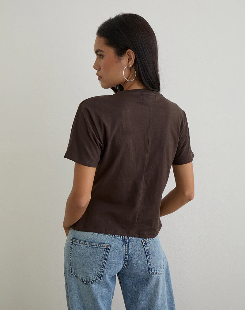 Viman Top in Jersey Chocolate - Image 5