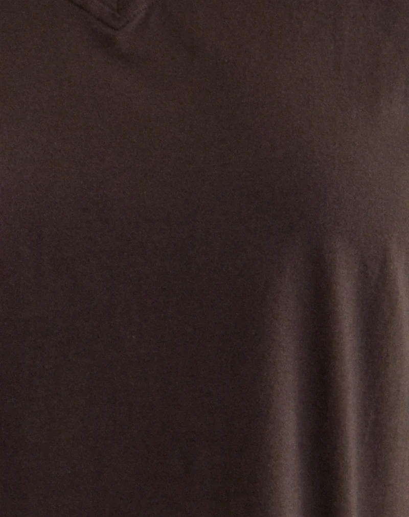 Viman Top in Jersey Chocolate - Image 6