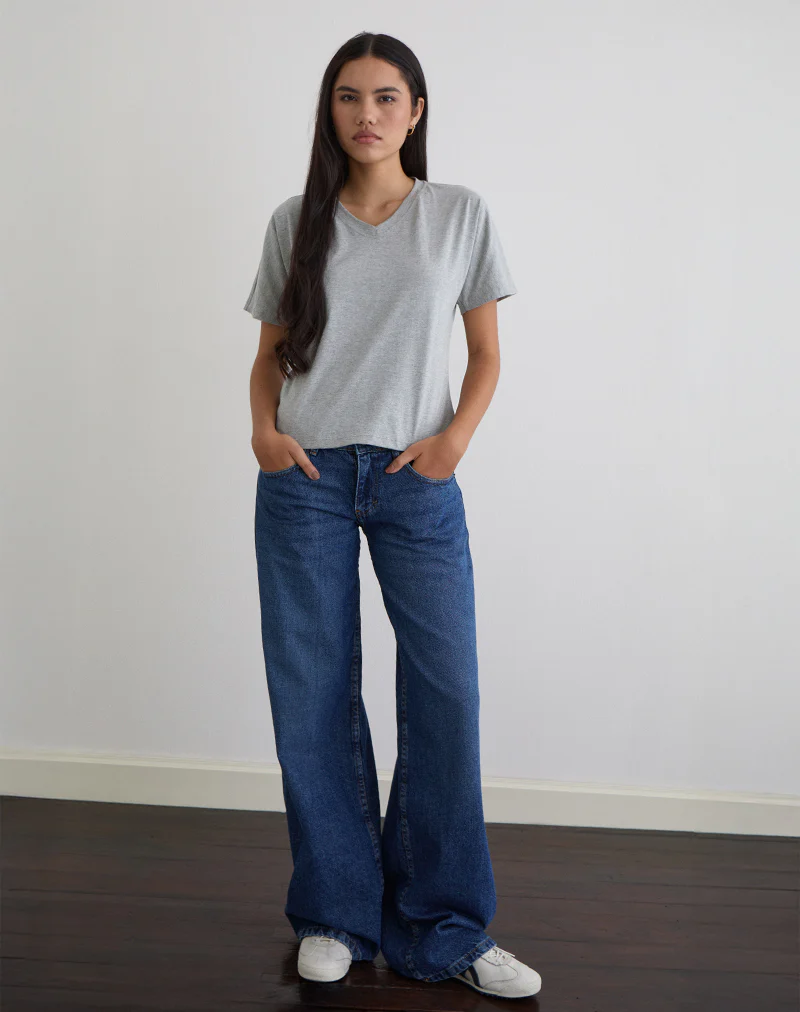 Viman Top in Jersey Grey Marl - Image 4