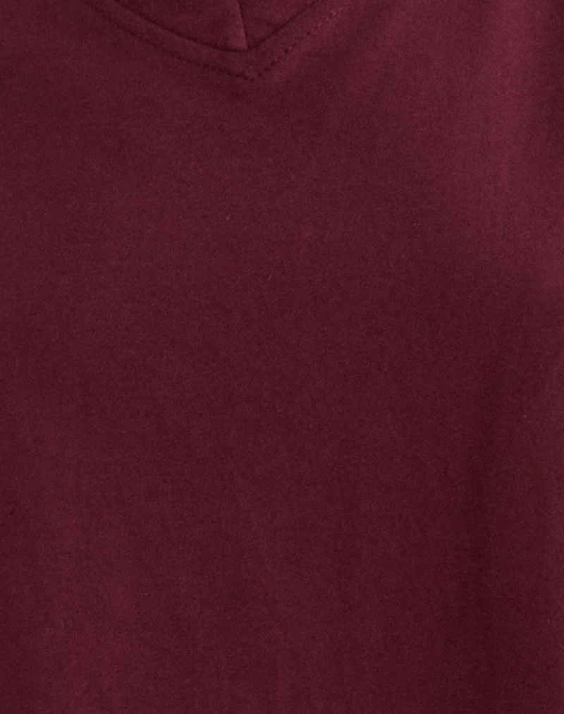 Viman Top in Jersey Maroon - Image 6