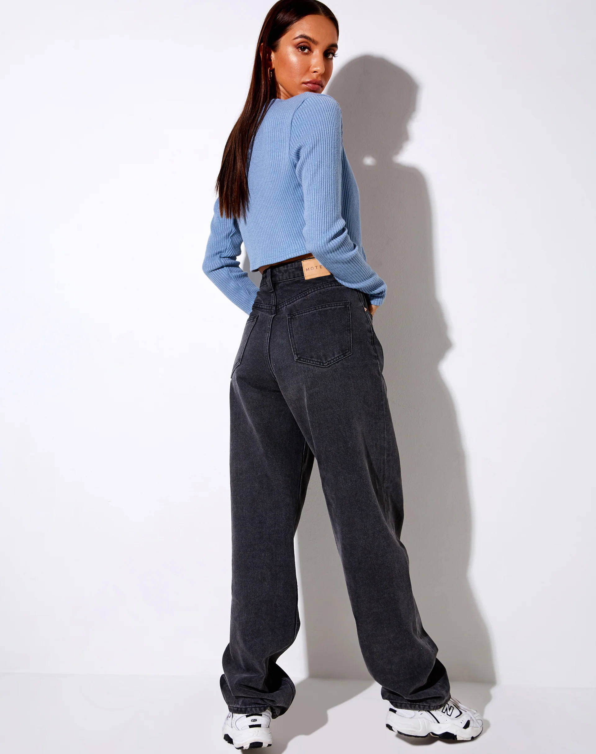 Viney Cardigan in Rib Ashy Blue - Image 4