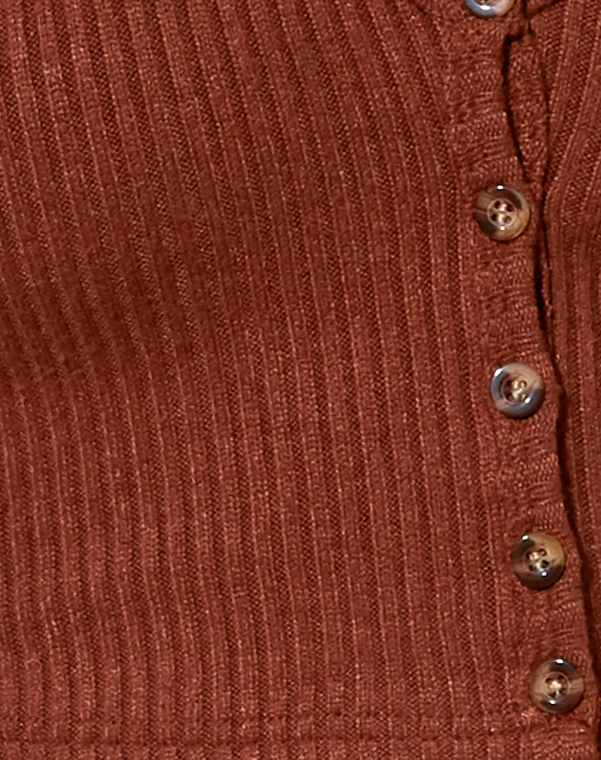 Viney Cardigan in Rib Chocolate - Image 5