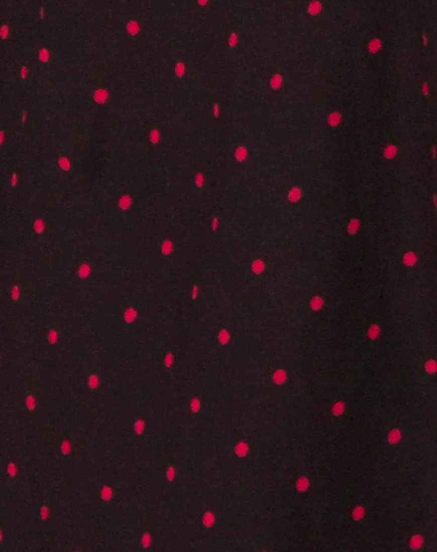 Vinon Dress in Cuban Dot Red - Image 5