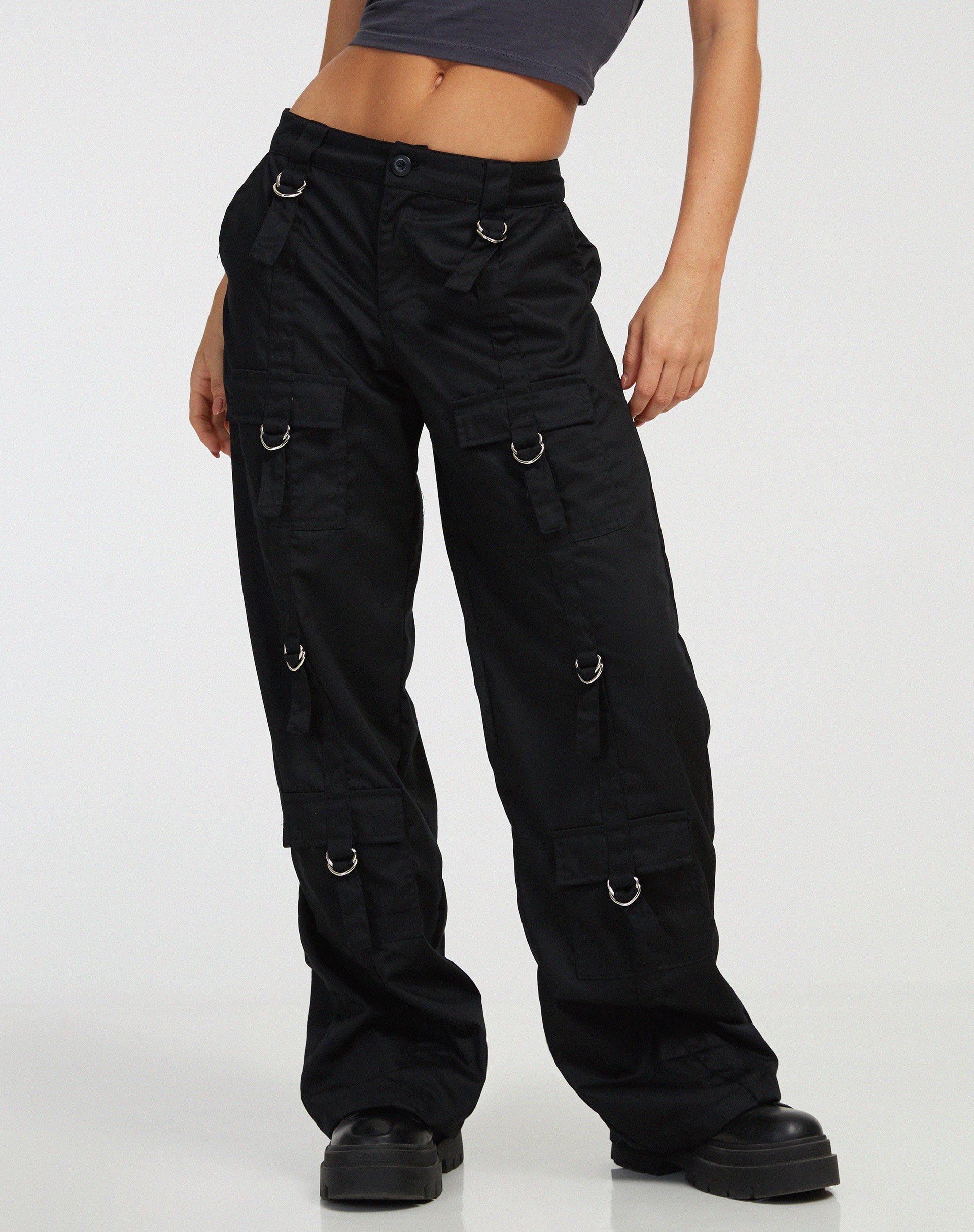 Vinsa Cargo Trouser in Black - Image 2