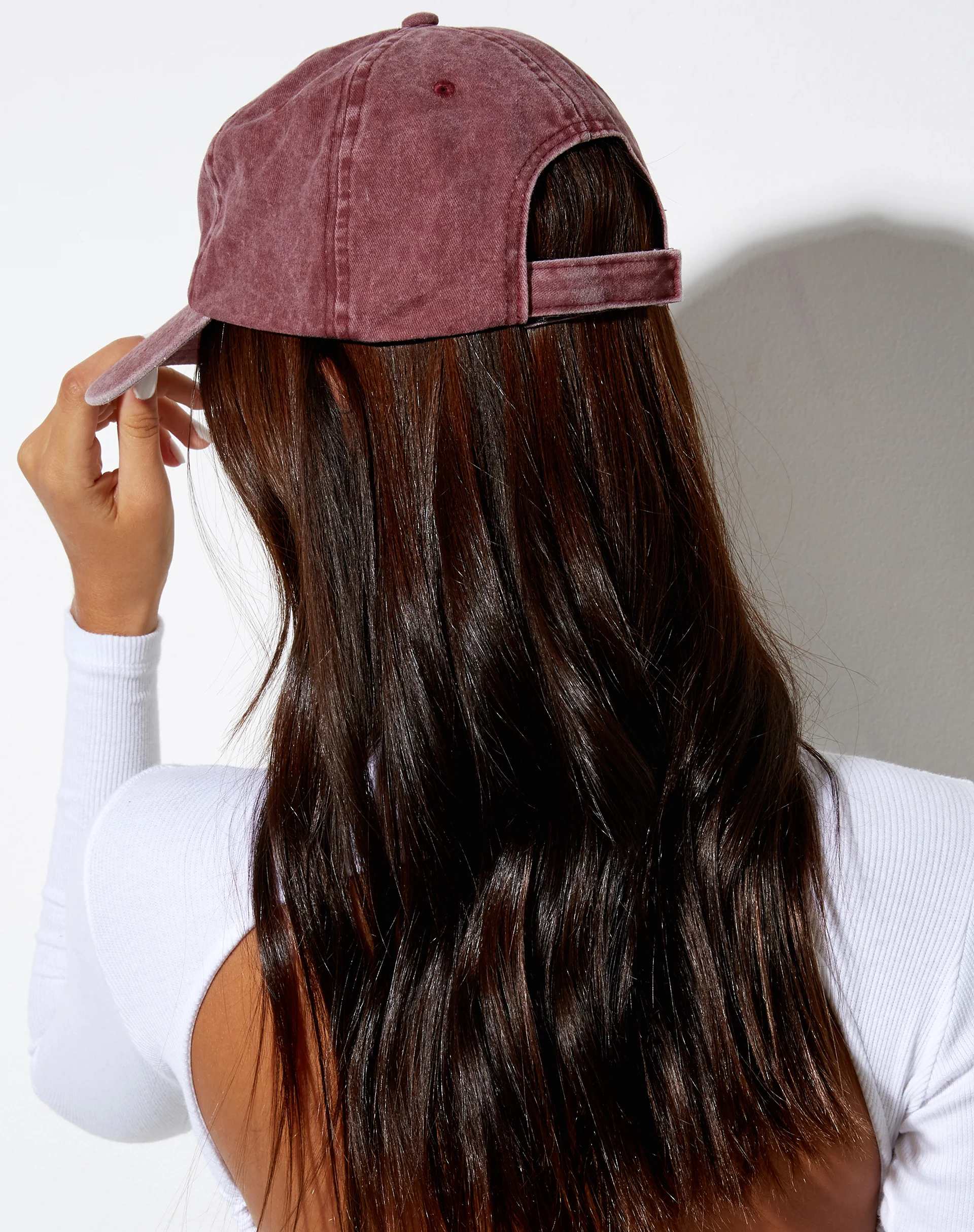 Vintage Hat in Burgundy with 'Be Nice' Embro - Image 2