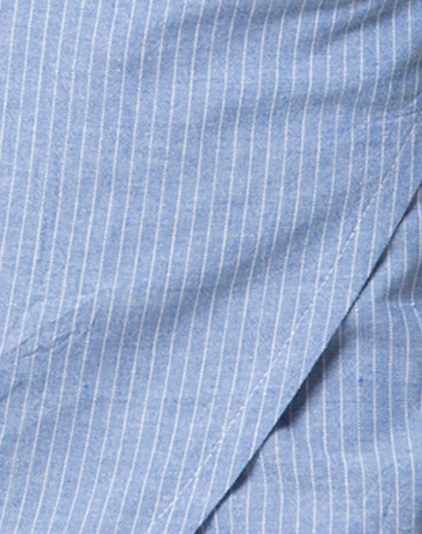 Violet Crop Top in Stripe Blue - Image 5