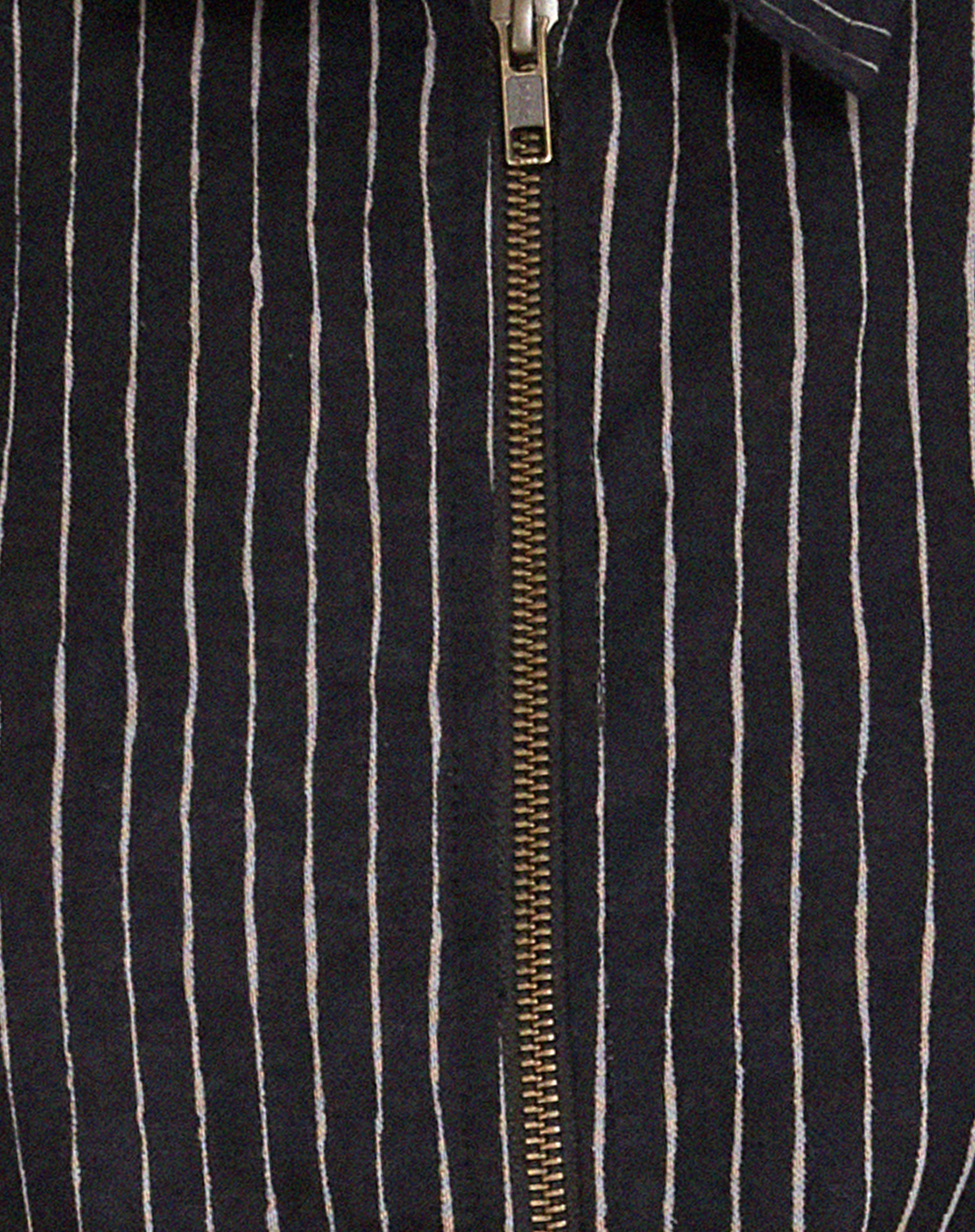 MOTEL X JACQUIE Virago Zip Up Sleeveless Jacket in Sketchy Stripe Black - Image 7