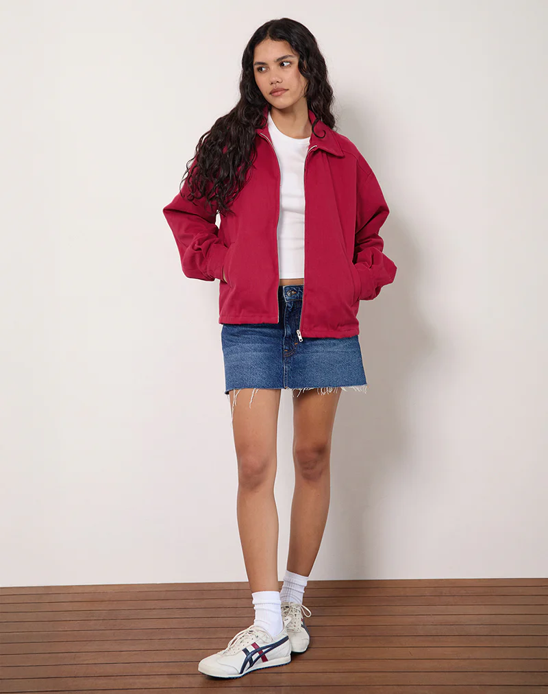 Vita Bomber Jacket in Adrenaline Red - Image 2