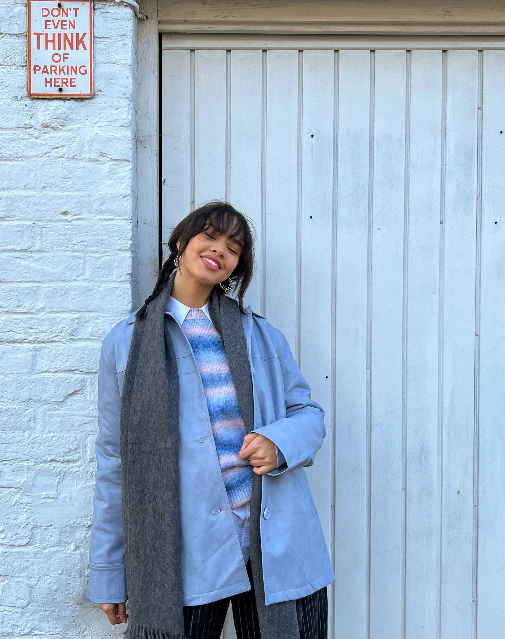 Walta Jacket in PU Powder Blue - Image 2