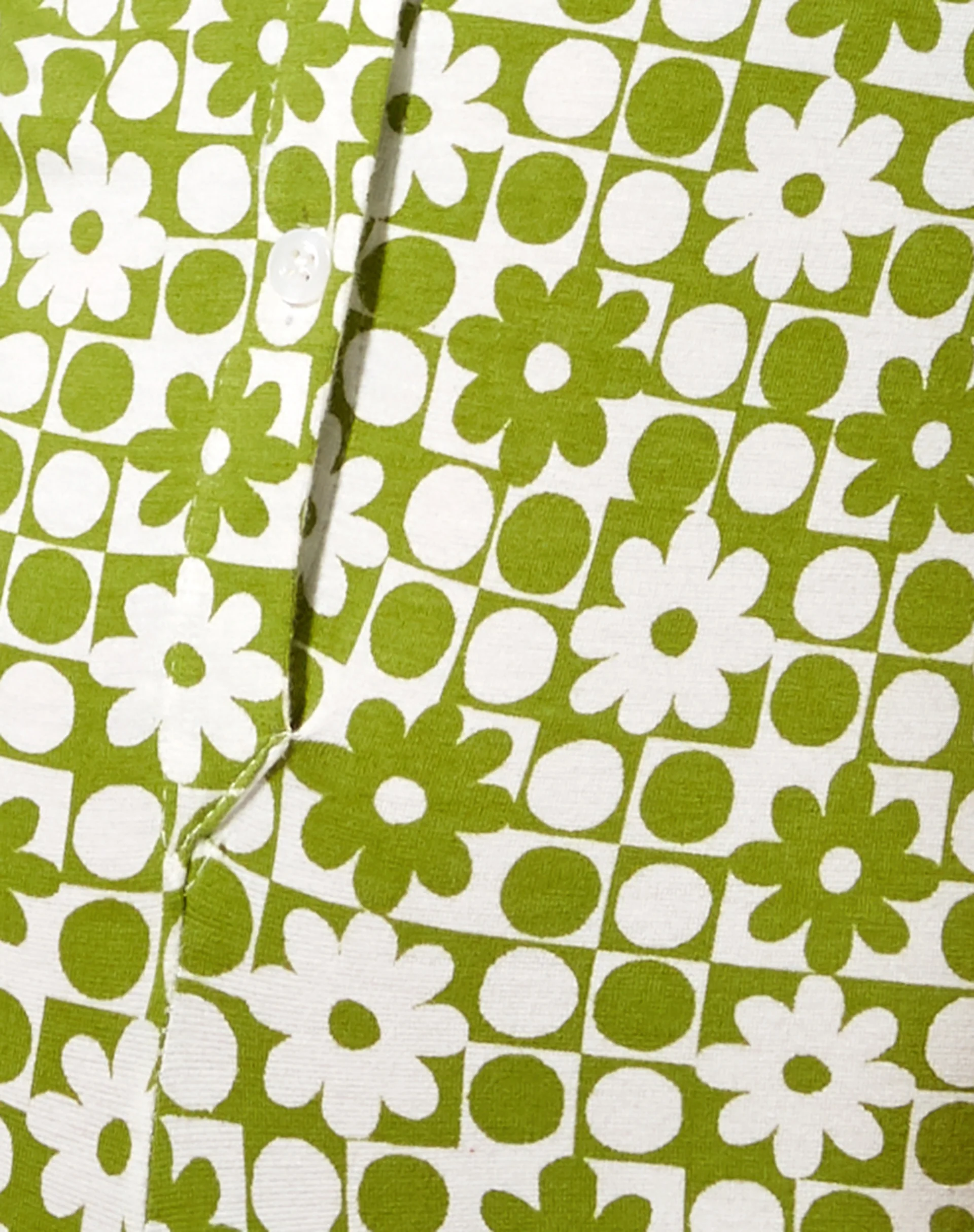 Waren Playsuit in Patchwork Daisy Green - Image 7