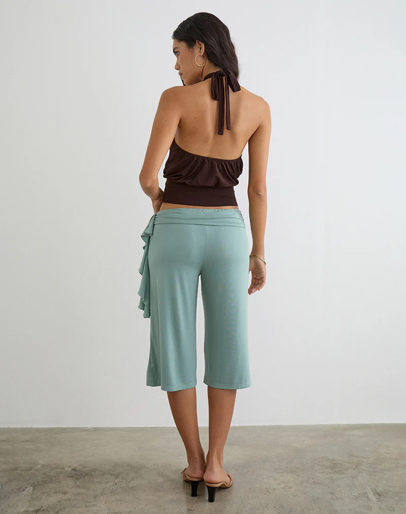Wasana Capri Trouser in Aqua Grey - Image 3