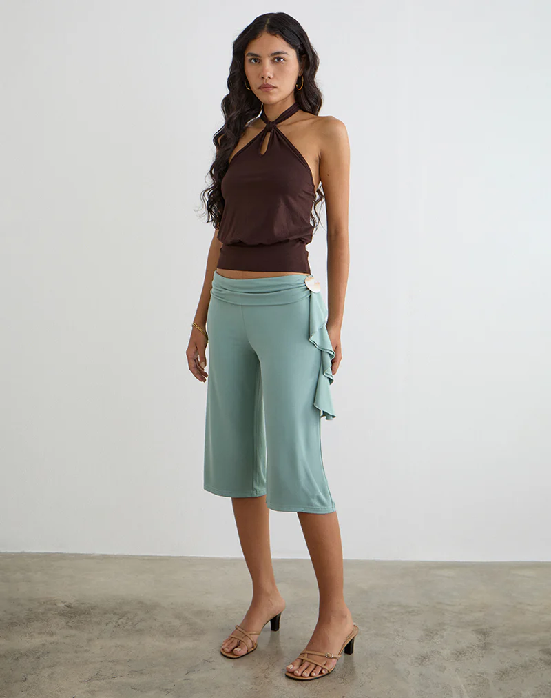 Wasana Capri Trouser in Aqua Grey - Image 4