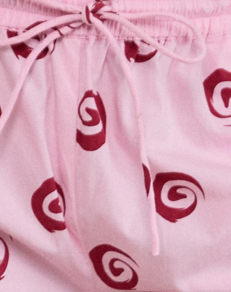Wasic Wide Leg Trouser in Swirl Pink - Image 5