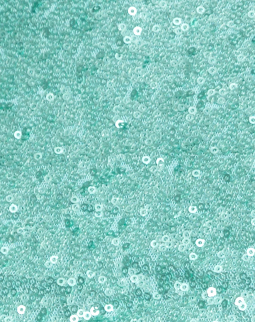Weaver Skirt in Peppermint Mini Sequin - Image 5