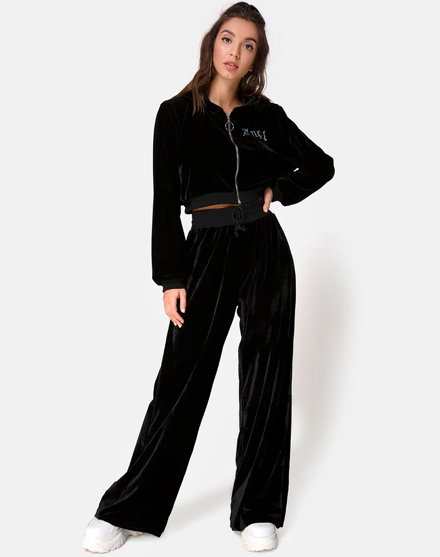 Wide Leg Jogger in Angel Dimante Hot Fix - Image 5