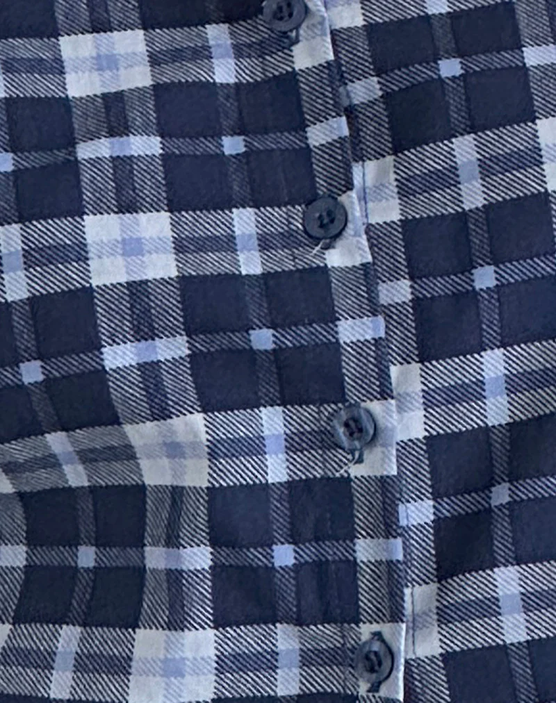 Wilman Shirt in Tartan Dark Blue - Image 6