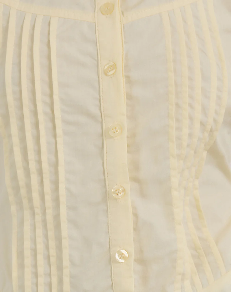 Wilmot Blouse in Buttermilk Yellow Poplin - Image 6