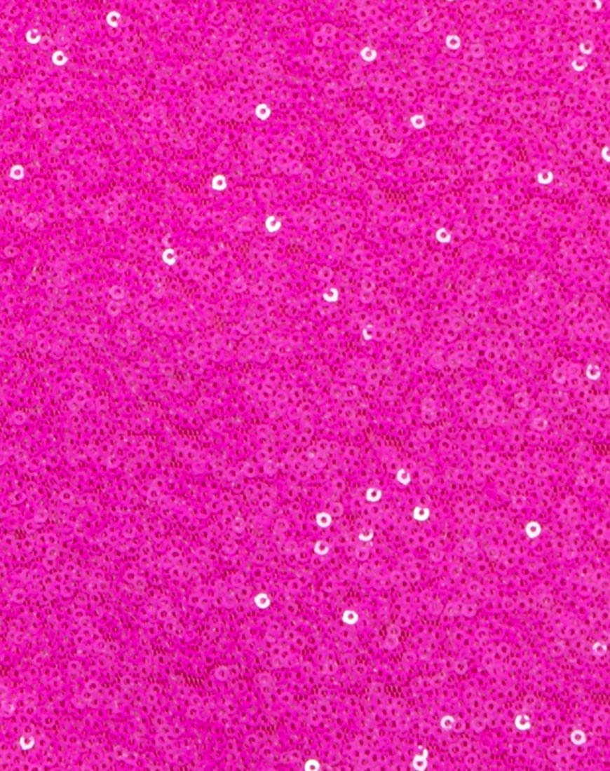Winnie Dress in Mini Sequin Paris Pink - Image 5