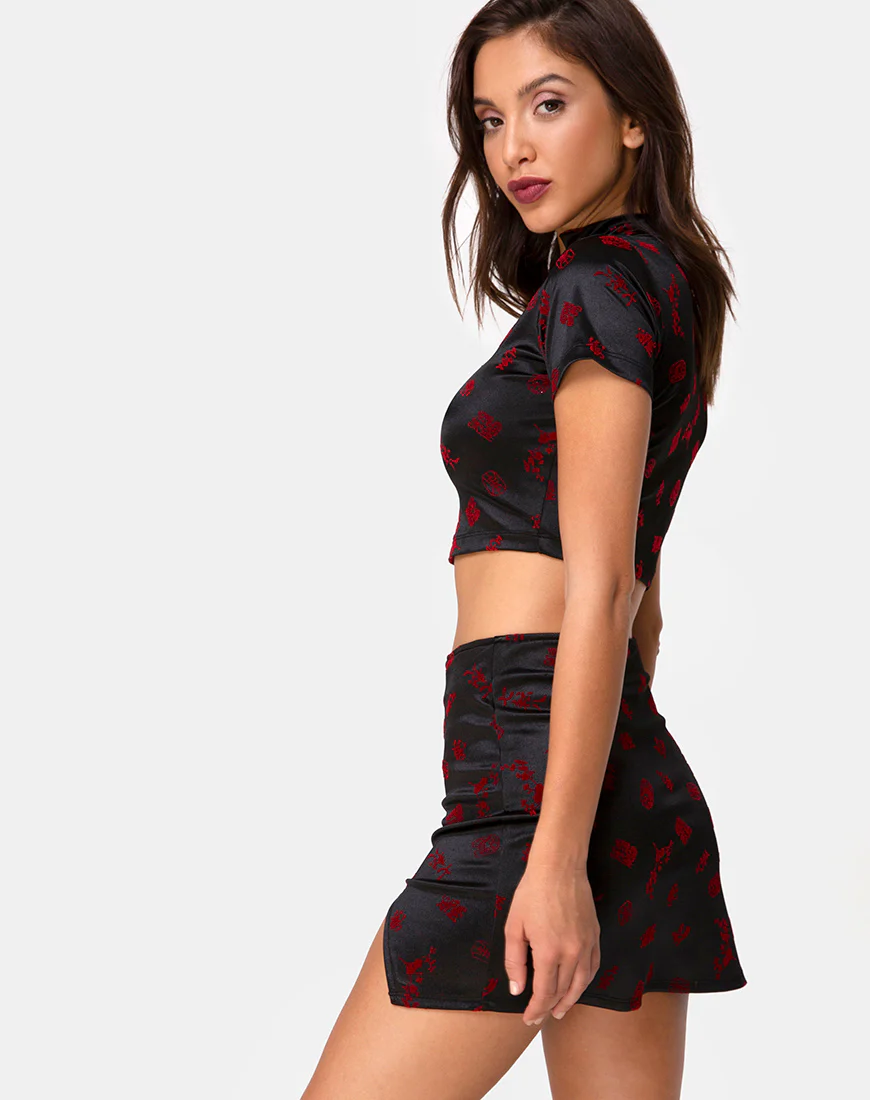 Wren Skirt in Japanese Blossom - Image 3