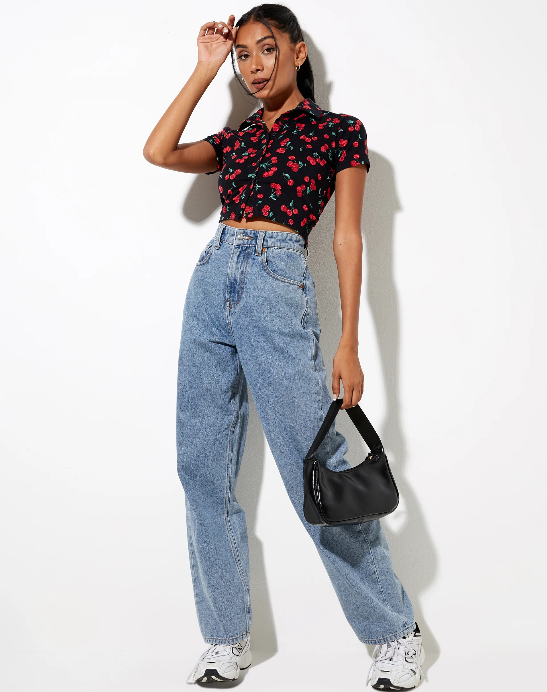 Wuma Shirt in Cherries Black - Image 5